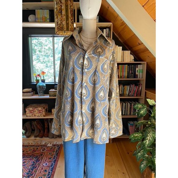 Vintage 70s Shirt Eagle Print - Picture 7 of 7
